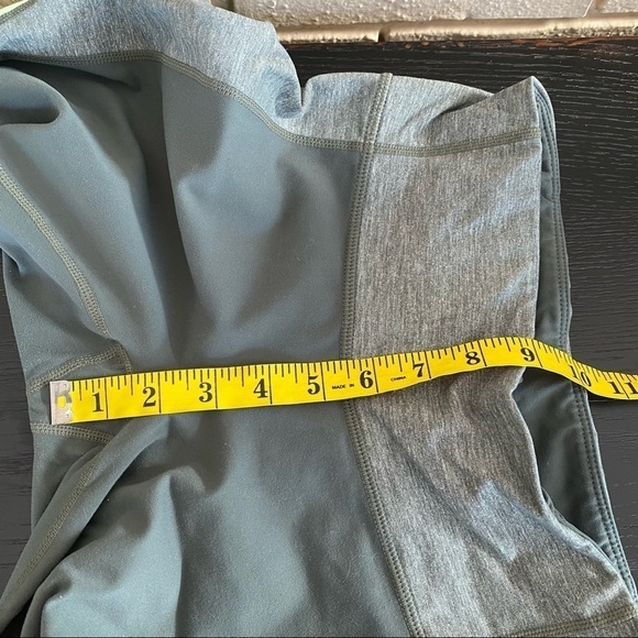 Athleta Colorblock Revelation Tight Sz S Small Jasper Green/Luminous Green - Picture 6 of 8